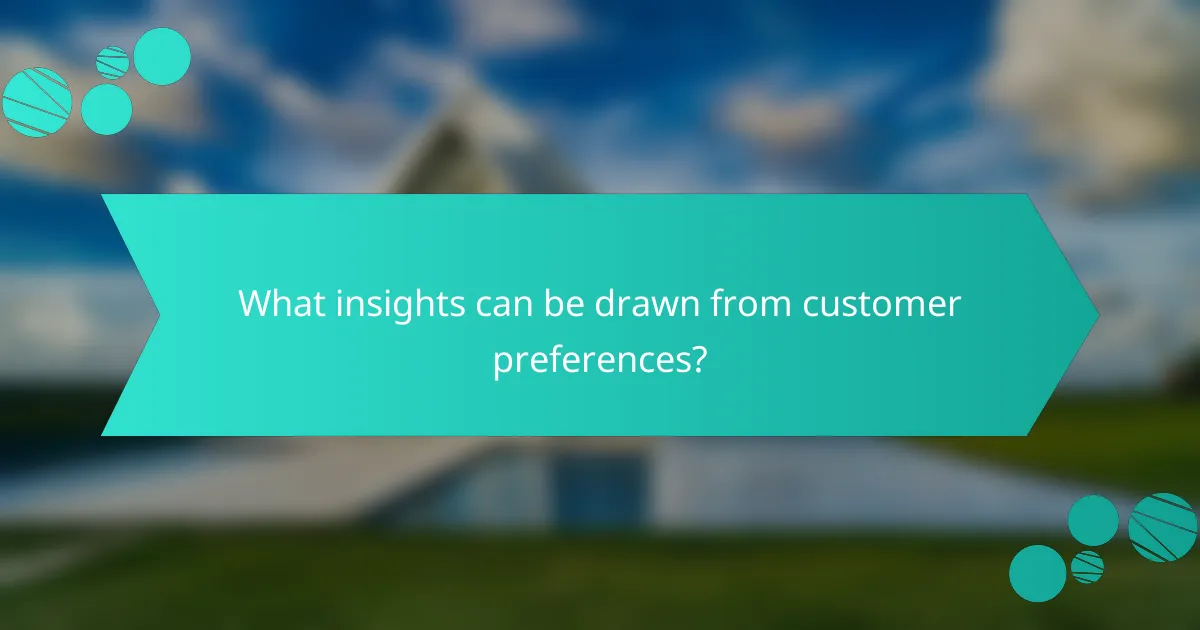What insights can be drawn from customer preferences?